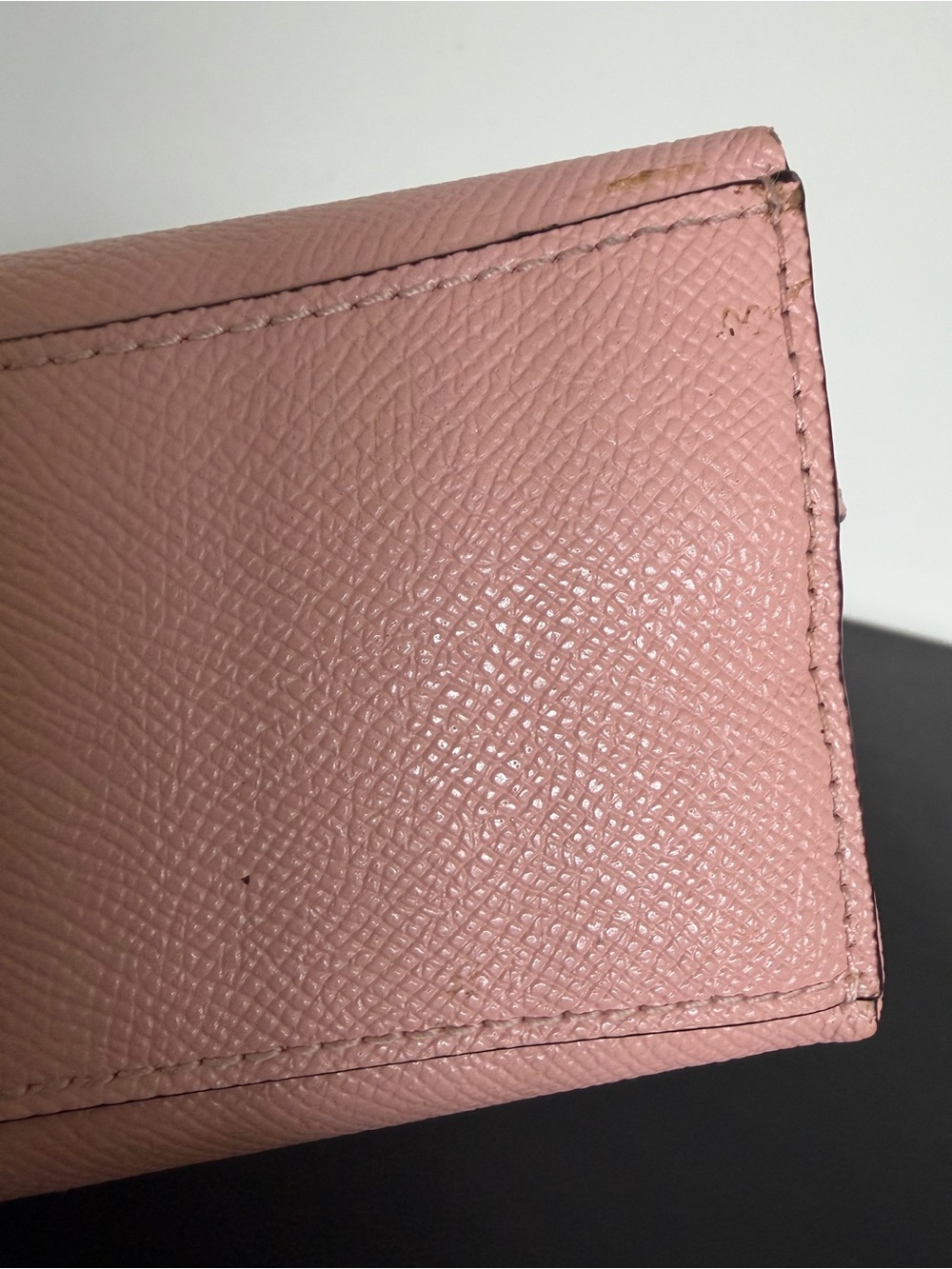 Coach F57857 Cosmetic Case Blush Pink Crossgrain Leather Makeup Pouch - Picture 10 of 12